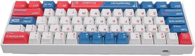 Alt view image 5 of 7 - 60% Mechanical Keyboard, Blue Switch Hot Swappable Type C Wired/BT / 2.4G 3 Mode 61 Keys Cordless Keyboard with RGB Backlit, 3000mAh Rechargeable Mini Gaming Keyboard