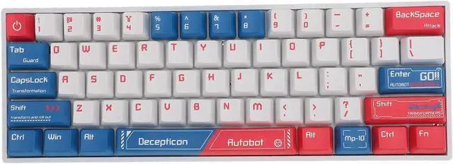 Main image of 60% Mechanical Keyboard, Blue Switch Hot Swappable Type C Wired/BT / 2.4G 3 Mode 61 Keys Cordless Keyboard with RGB Backlit, 3000mAh Rechargeable Mini Gaming Keyboard