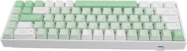 Alt view image 6 of 7 - 60% Gaming Mechanical Keyboard, 68 Key RGB Backlit Keyboard, Blue Switch, Triple Mode BT5.0/2.4G Cordless/USB C Hot Swappable Mechanical Keyboard for Android