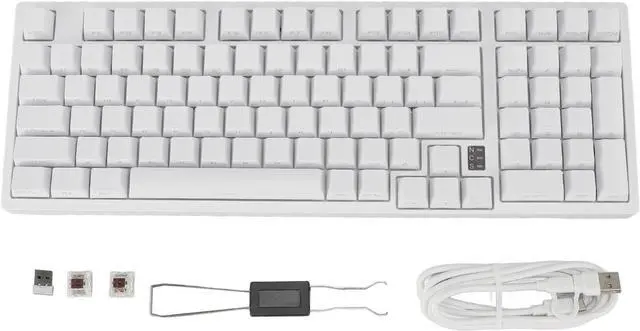 Alt view image 5 of 7 - Gaming Keyboard, 98 Key RGB Backlit Mechanical Keyboard BT 2.4G BT3.0 5.0 Type C Wired Mechanical Gaming Keypad Wired Computer Keyboard for PC Laptop for Game and Office