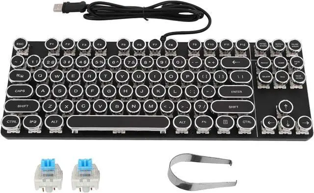 Alt view image 5 of 7 - Punk Mechanical Keyboard 917 with Metal Appearance and - Use Features for Gamers and Office Use