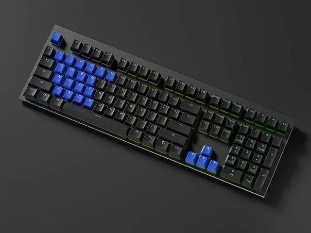 Alt view image 5 of 6 - HK Gaming Rubber Keycaps Set | Anti-Slip Texture | Doubleshot Backlit Keycap Set | 23 Keys OEM Profile Key Set | for Mechanical Keyboard | Compatible with Cherry MX, Gateron, Kailh | Dark Blue