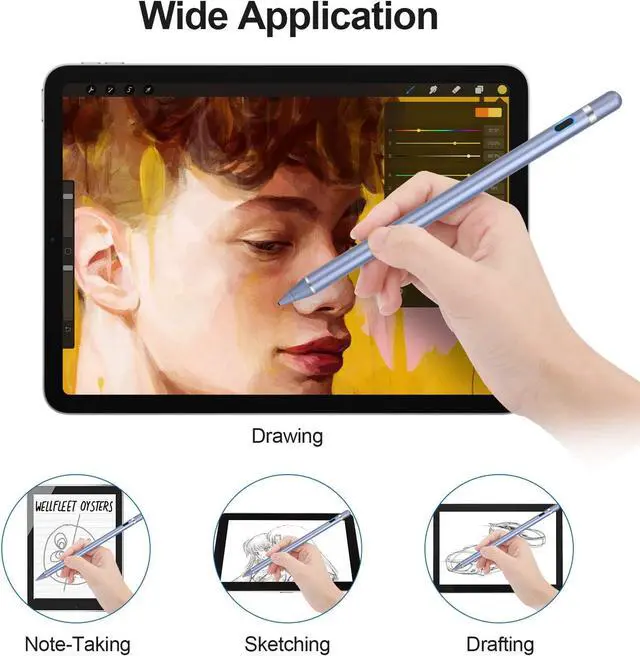 Alt view image 6 of 7 - Active Stylus Pens for Touch Screens Active Pencil Smart Digital Pens Fine Point Stylist Pen Compatible with iPhone iPad /Android Smart Phone&Tablet Writing Drawing by