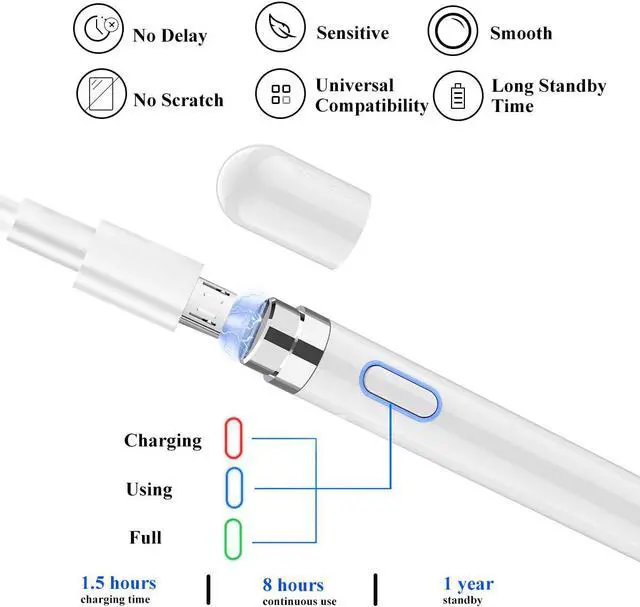 Alt view image 5 of 7 - Stylus Pen for iPhone 12-16 Series:  Pencil for iPhone 16/15/14/13/12 - Fine Point Stylus with Palm Rejection - Drawing & Note Taking Digital Pen Tool for Learning/Works