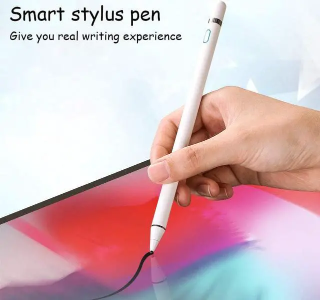 Alt view image 5 of 7 - Active Digital Stylus Pen for Touchscreen Stylus Pencil for  iPad iPad Mini/Pro/Air  iPhone Android and Most Phone & Tablet 1.5mm Fine Point Rechargeable Pens - White