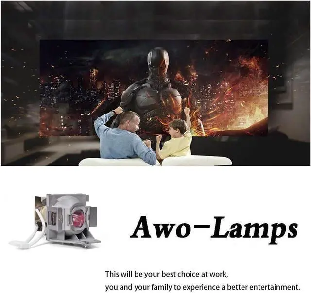 Alt view image 3 of 7 - AWO Original P-VIP240W Lamp Bulb for 5J.JEE05.001 with Housing for BenQ HT2050 HT2050A HT2150ST HT3050 W1110 W1120 W1210ST W2000 W2000+ Projectors