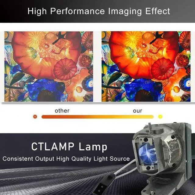 Alt view image 3 of 7 - A+ Quality BL-FU245A Replacement Projector Lamp Bulb with Housing Compatible with OPTOMA EH412 EH412ST HD39HDR GT1080HDR