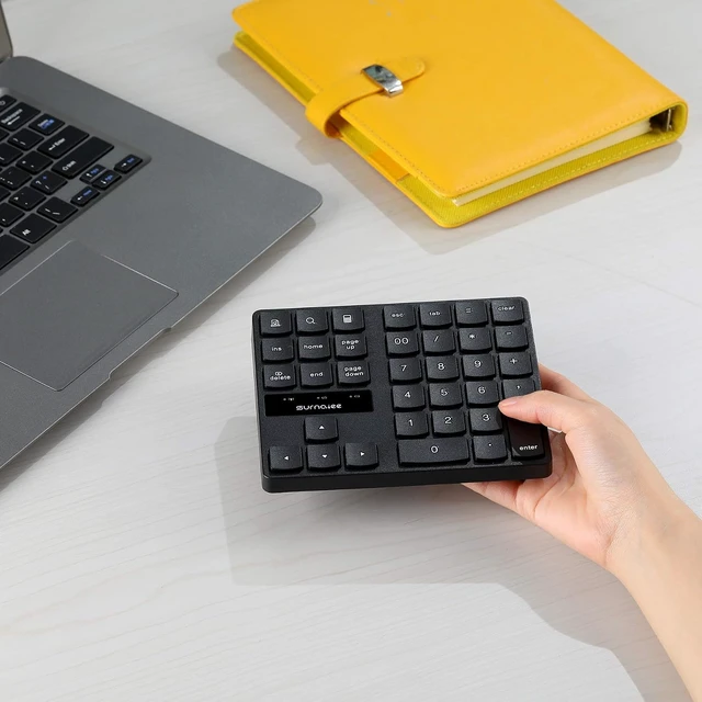 Alt view image 5 of 6 - SurnQiee Wireless Numeric Keypad, 2.4G Rechargeable Number Pad 35-Keys for Efficient Data Input