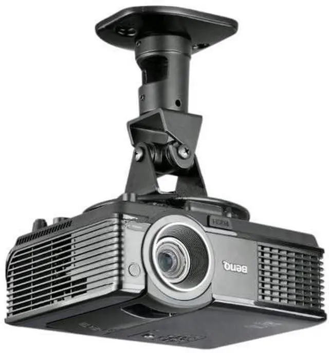 Alt view image 6 of 6 - AMER Projector Mount - Ceiling Bracket LCD DLP Tilt 360° Swivel 30lbs (Black)