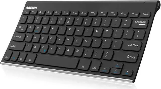 Main image of Arteck Bluetooth Keyboard, Stainless Steel Universal Portable Wireless Bluetooth Keyboard for iOS iPad 10.2-inch, Air, Pro, Mini, Android, Windows Tablets PC Smartphone Built in Rechargeable Battery
