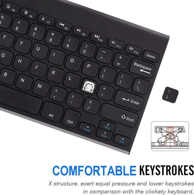 Alt view image 4 of 7 - Arteck Bluetooth Keyboard, Stainless Steel Universal Portable Wireless Bluetooth Keyboard for iOS iPad 10.2-inch, Air, Pro, Mini, Android, Windows Tablets PC Smartphone Built in Rechargeable Battery