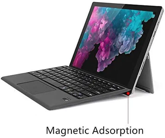Alt view image 2 of 4 - Backlit Keyboard with Trackpad Compatible with Surface Pro 7 Pro 6 Pro 5 Pro 4 LED 7 Colour Backlit Bluetooth Keyboard Compatible with Surface Pro 7th Gen/Surface Pro6 Tablet
