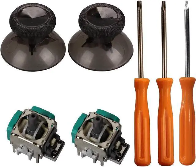 Main image of Xbox One Thumbstick Grips, eJiasu 2 Piece 3D Joystick Wireless Controller Rocker+ T8/T10 Screwdrivers Tools+ 2 Pieces Thumbsticks Replacement Parts for Xbox One Controller