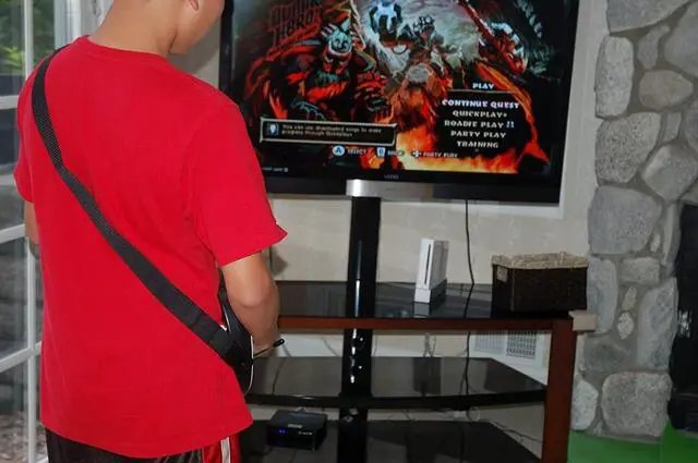 Alt view image 3 of 5 - Wireless Guitar for Wii Guitar Hero and Rock Band Games Color Black