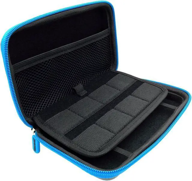 Alt view image 3 of 7 - 3 in 1 Case for Nintendo 2DS XL/New 2DS XL,Carrying Case Compatible with Nintendo 2DS XL with Stylus, 2 Screen Protector Film and 8 pcs Game Card Cases - Black