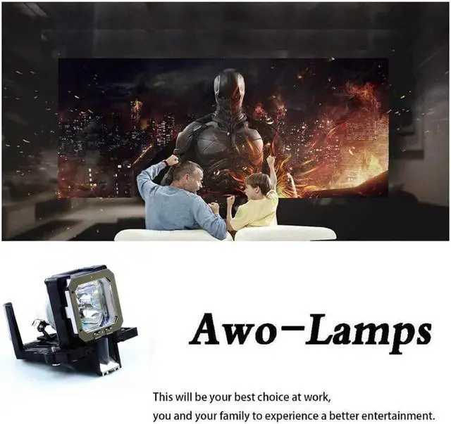 Alt view image 2 of 6 - AWO PK-L2313UG Premium Replacement Lamp Bulb with Housing for JVC DLA-VS2200,DLA-VS2200G,DLA-VS2200Z,DLA-VS2200ZG,DLA-VS2400G,DLA-VS2400ZG Projectors