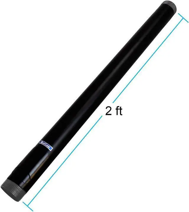 Alt view image 6 of 7 - QualGear Pro-AV QG-KIT-TA-3IN-B Projector Mount Kit Accessory with A Truss Ceiling Adapter, 3" 1.5", Black & QG-PRO-PM-2FT-B Pro-AV 1.5" Npt Threaded Pipe, 2' Length Projector Accessory, Black