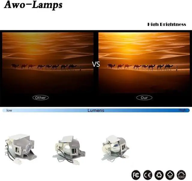 Alt view image 4 of 6 - AWO RLC-079 Replacement Lamp with Housing for VIEWSONIC PJD7820HD PJD7822HDL
