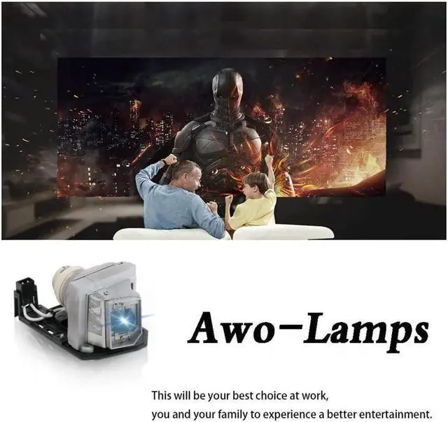 Alt view image 3 of 7 - AWO Original UHP Lamp Bulb for BL-FU240A / SP.8RU01GC01 / BL-FU190E / SP.8VC01GC01 with Housing for OPTOMA HD25e,HD131Xe,HD131Xw,DH1011,EH300,HD131X,HD25,HD25-LV,HD2500,HD30,HD30B,HD39DARBEE