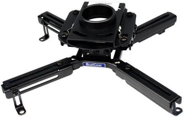 Alt view image 4 of 7 - QualGear Pro-AV QG-KIT-TA-3IN-B Projector Mount Kit Accessory with A Truss Ceiling Adapter, 3" 1.5", Black & QG-PRO-PM-1FT-B Pro-AV 1.5" Npt Threaded Pipe, 1' Length Projector Accessory