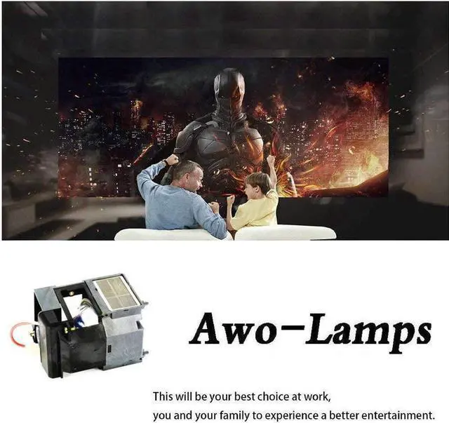 Alt view image 4 of 7 - AWO Replacement Lamp with Housing Compatible with SP-LAMP-009 for INFOCUS X1/X1A/LPX1/LPX1 EDUCATOR/LPX1A/LS4800/ScreenPlay 4800/SP4800/C109 for Knoll HD101 Projectors