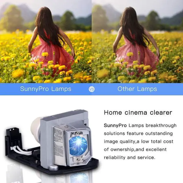 Alt view image 3 of 7 - BL-FU190E Replacement Projector Lamp with Housing Compatible with OPTOMA HD25e HD131Xe HD131Xw