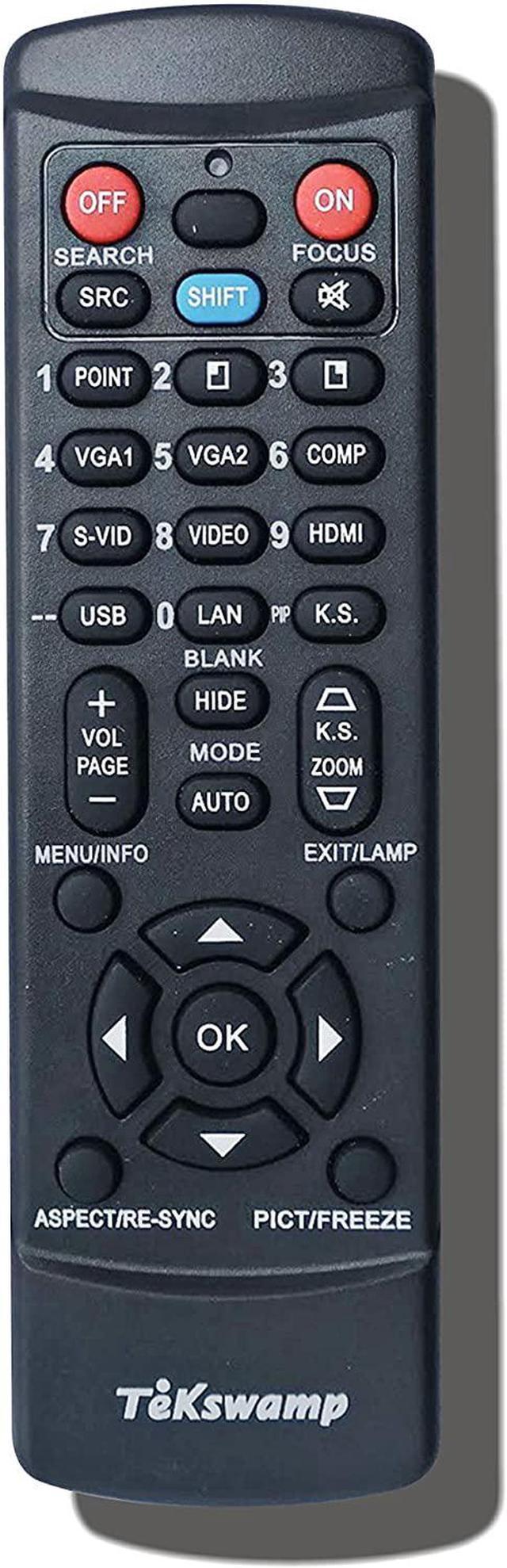 White for Hitachi CP-WX625 TeKswamp Video Projector Remote Control 