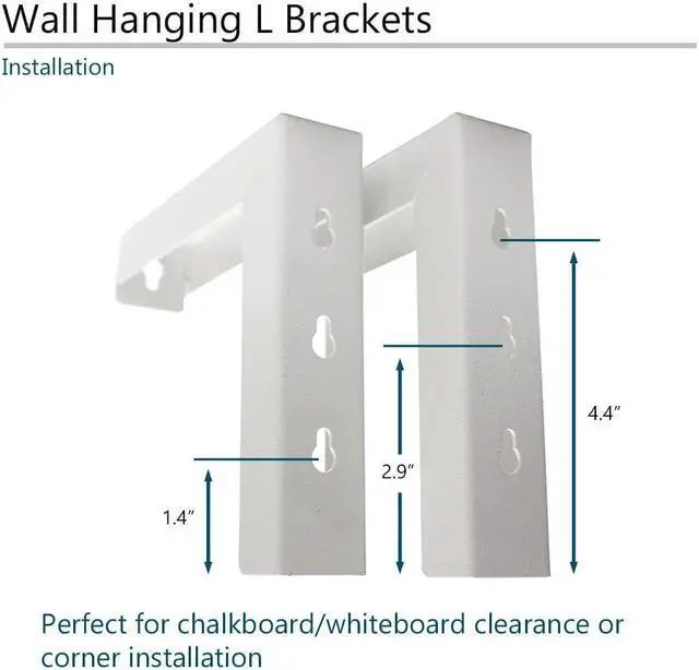 Alt view image 7 of 7 - Elite Screens Manual Series, 135-INCH 16:9, Pull Down Manual Projector Screen with AUTO Lock, M135XWH2 & 6'' White Projector Screen L-Brackets, Single Metal Welded Construction: ZVMAXLB6-W