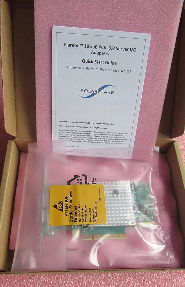 Alt view image 2 of 4 - Solarflare Communications Inc Flareon Ultra 10Gigabit Ethernet Card SFN7322F
