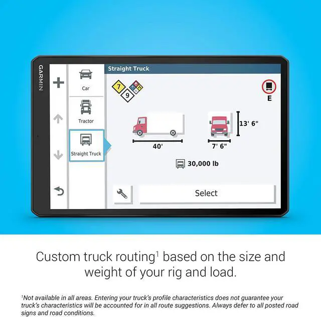 Alt view image 13 of 20 - Garmin dezl OTR1000, 10-inch GPS Truck Navigator  (010-02315-00)