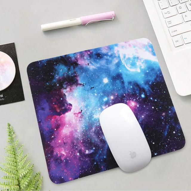Rectangle Customized Gaming Mouse Mat Non-Slip Cute Mouse Pads with Funny Art Design for Computers Laptop Artiron Mouse Pad Ideal Partner for Working or Game 7.9x9.5inch Blue Marble 