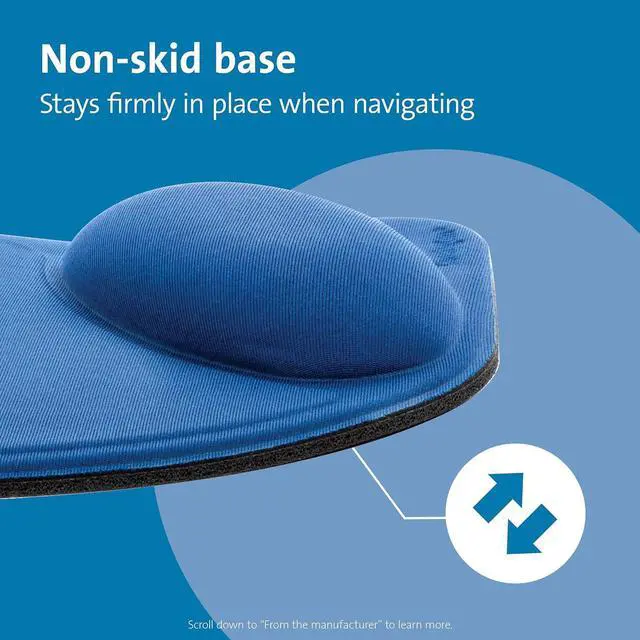 Alt view image 4 of 7 - Wrist Pillow Mouse Pad with Wrist Rest in Blue (L57803US)