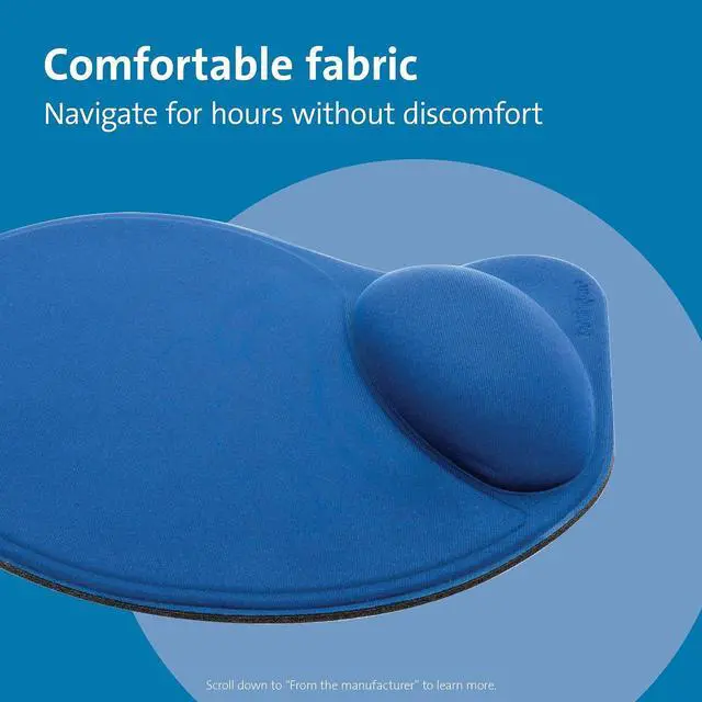 Alt view image 6 of 7 - Wrist Pillow Mouse Pad with Wrist Rest in Blue (L57803US)