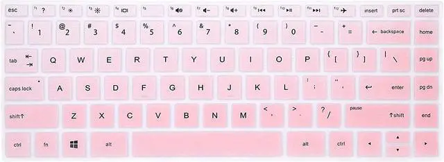 Main image of HRH English Keyboard Cover for 14 Inch Pavilion x360 Laptop,Mint Pink | Compatible with 14M-BA,14M-CD,14M-DH,14-BA,14-BF,14-cm,14-CF,14-DF,14-DK,14-DS,14-DQ,Durable,Thin,Anti-spill,Smooth Touch