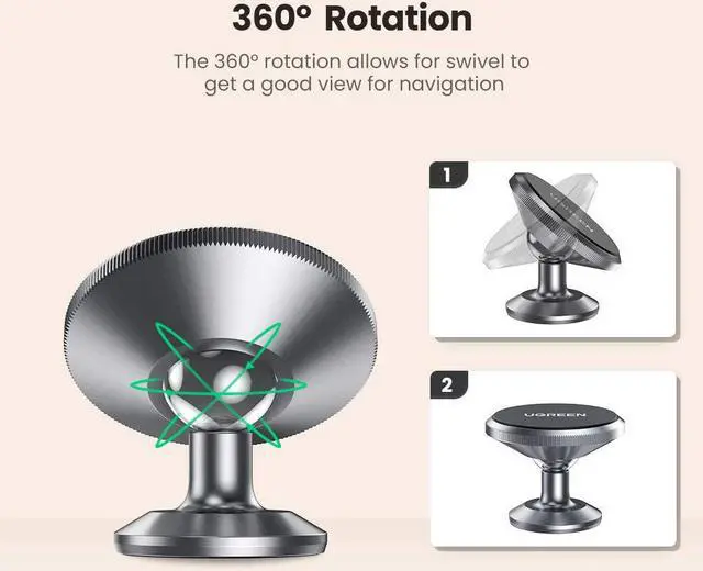 Alt view image 4 of 7 - UGREEN Magnetic Phone Holder for Car Phone Mount Magnet Cell Phone Holder Dashboard Compatible with iPhone 13 12 Pro Max, iPhone 11 Pro Mini, iPhone Xs XR X 8 7 Plus SE 6S