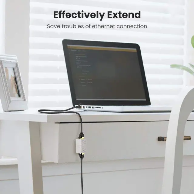 Alt view image 3 of 7 - UGREEN RJ45 Coupler Ethernet Extender Connector 10 Pack Inline Coupler Cat7 Cat6 Cat5e Ethernet Cable Adapter Female to Female White