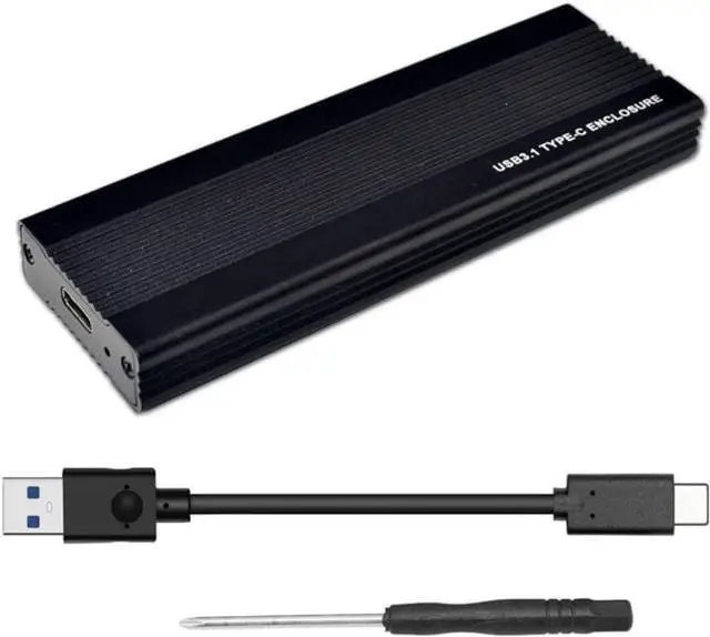 Main image of 3TB NVME SSD Enclosure PCI-E M.2 to USB 3.1 Type-C Adapter Hard Drive Disk External Box USB C 10Gbps RTL9210 M2 M Key PCIE HDD Case for 2242 2260 2280 (Black C to A)