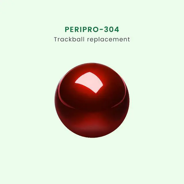 Alt view image 2 of 7 - Perixx Peripro-304 Trackball, 2.17 Inch Large Replacement Ball for Periboard and Kensington Mouse, Glossy Red, 18033