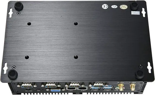 Alt view image 6 of 6 - Kingdel Powerful Mini PC, Fanless Industrial PC, Intel i5 Dual Core CPU, 8GB RAM, 128GB SSD, 2xNICs, 4xUSB 3.0, 4xCOM RS232, HD Port, Metal Case, Windows 10 Pro