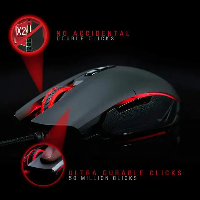 Alt view image 2 of 6 - Bloody SP80 Optical Switch Gaming Mouse - Fastest Mouse Switch in Gaming - Enthusiast Grade Gaming Sensor - 8 Programmable Buttons - Non-Slip Rubberized Texture - Black - 12,000 FPS
