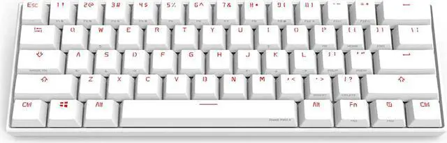 Main image of CORN Mechanical Gaming Keyboard 60% True RGB Backlit - Wired/Wireless Bluetooth 5.0 PBT Type-c Up to 8 Hours Extended Battery Life, Full Keys Programmable (Gateron Brown, White)