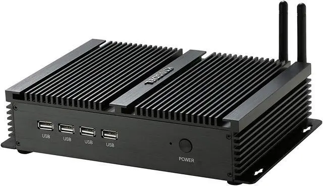 Alt view image 4 of 6 - Kingdel Powerful Mini PC, Fanless Industrial PC, Intel i5 Dual Core CPU, 8GB RAM, 128GB SSD, 2xNICs, 4xUSB 3.0, 4xCOM RS232, HD Port, Metal Case, Windows 10 Pro