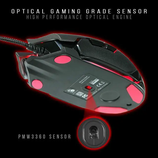 Alt view image 3 of 6 - Bloody SP80 Optical Switch Gaming Mouse - Fastest Mouse Switch in Gaming - Enthusiast Grade Gaming Sensor - 8 Programmable Buttons - Non-Slip Rubberized Texture - Black - 12,000 FPS