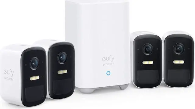 Alt view image 2 of 7 - eufy Security eufyCam 2C 4-Cam Kit with Solar Panel(3W), Wireless Home Security System, 180-Day Battery Life, HomeKit Compatible, 1080p HD, IP67 Weatherproof, Night Vision, No Monthly Fee