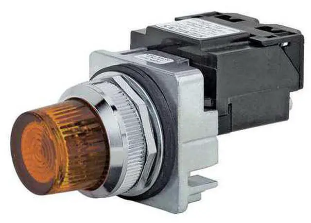 Alt view image 2 of 2 - Pilot Light, LED, Full Voltage, Amber, 30mm 52PL5D9XB