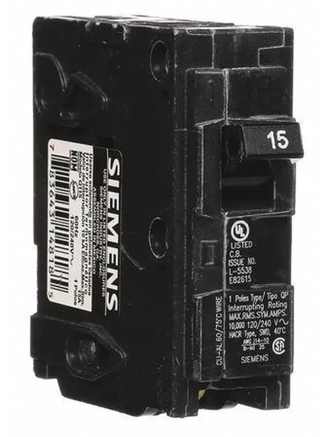 Alt view image 3 of 3 - SIEMENS Q115 15 A Plug In Standard Miniature Circuit Breaker , 120V AC Not Rated