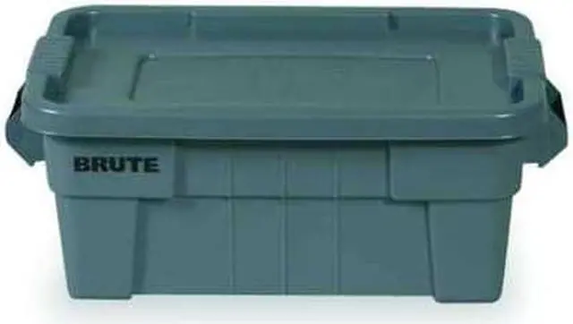 Alt view image 4 of 11 - RUBBERMAID COMMERCIAL FG9S3000GRAY Stack & Nest Storage Tote W/ Lid, 14 gal,