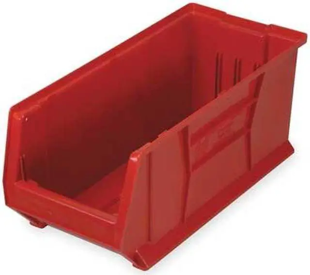 Alt view image 2 of 3 - QUANTUM STORAGE SYSTEMS QUS973RD Storage Bin, Polypropylene/Polyethylene, Red,