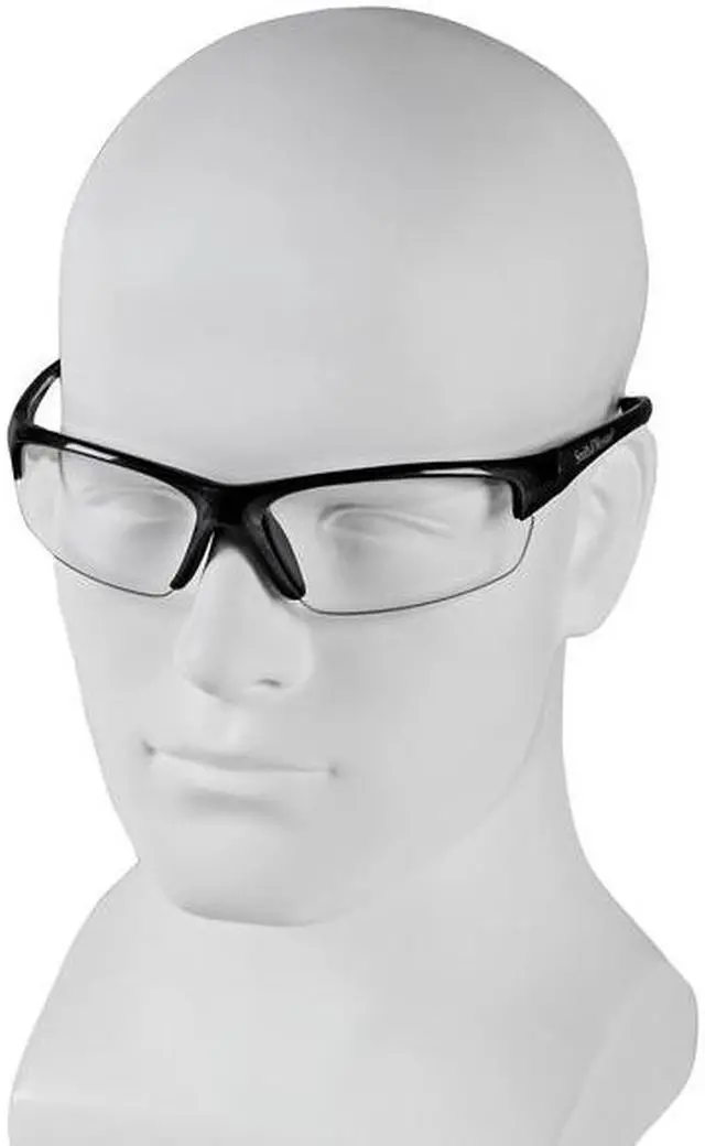 Alt view image 3 of 9 - SMITH & WESSON 21296 Safety Glasses, Wraparound Clear Polycarbonate Lens,