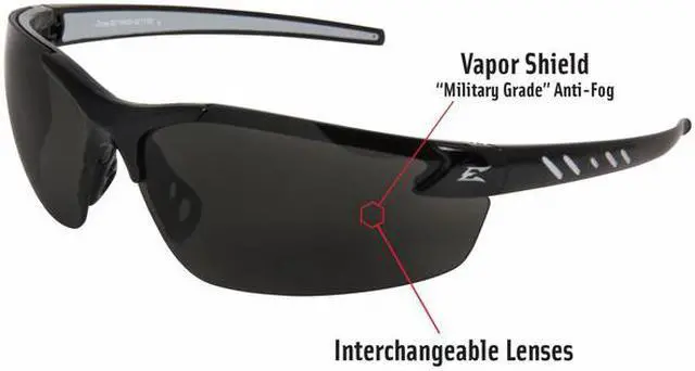 Alt view image 5 of 7 - EDGE EYEWEAR DZ116VS-G2 Safety Glasses, Wraparound Smoke Polycarbonate Lens,
